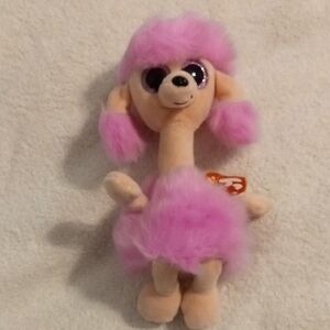 Pink Poodle Beanie Boo Plush